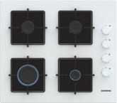 Siemens iQ300 Gazlı Ocak 60 cm Sert cam, Beyaz