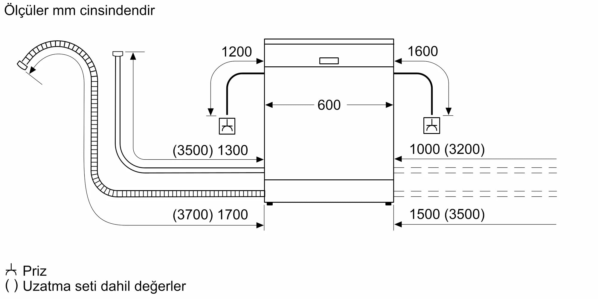 Siemens iQ500 8 Program 60 cm Solo Bulaşık Makinesi