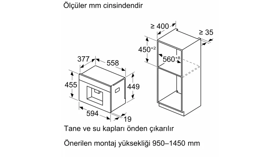 Siemens Tam Otomatik Ankastre Espresso Makinesi