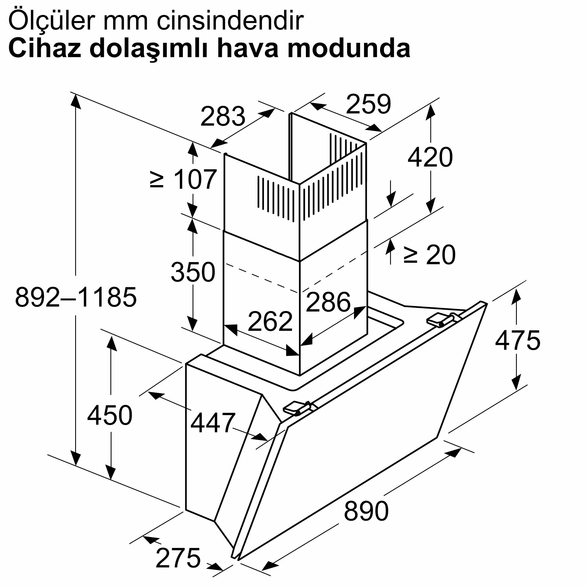 Siemens LC91KLT60 iQ700 Duvar Tipi Davlumbaz 90 cm Siyah Cam