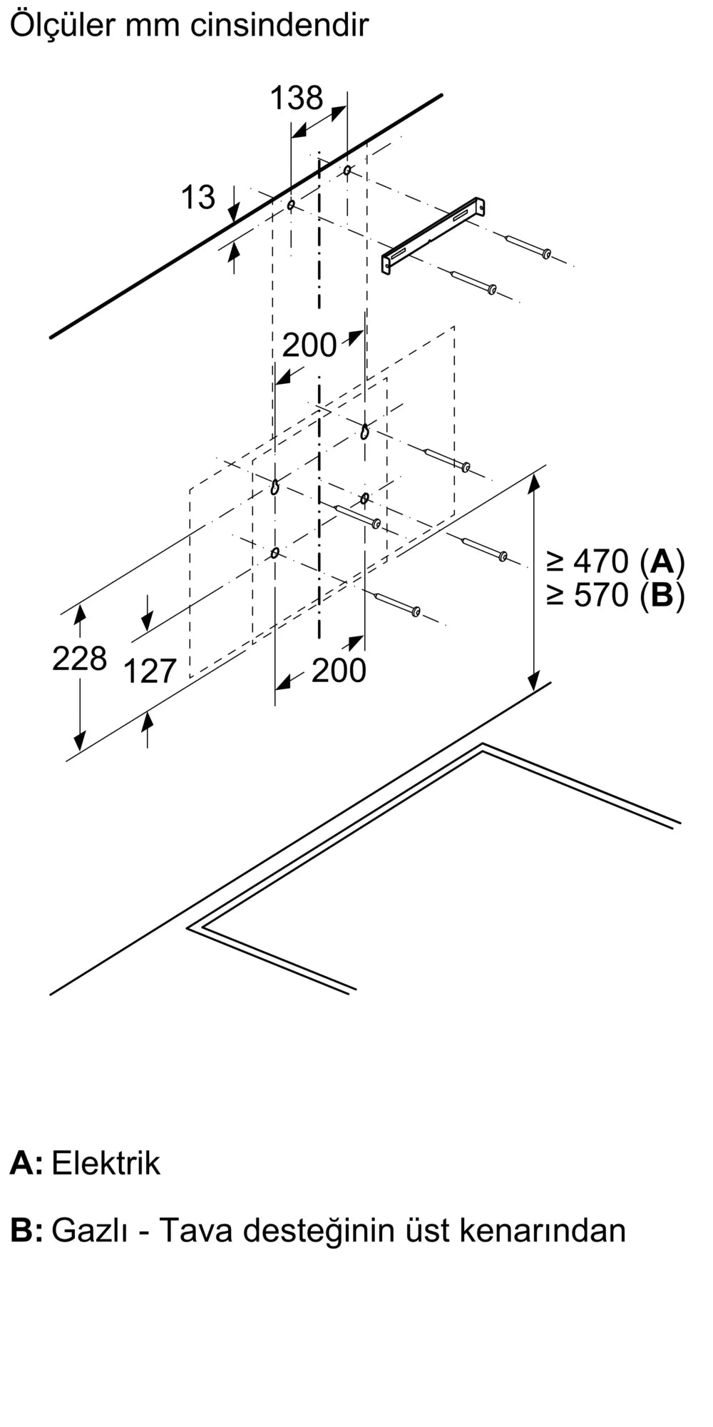 Siemens LC64KPJ60T iQ100 Duvar Tipi Davlumbaz 60 cm Siyah Cam