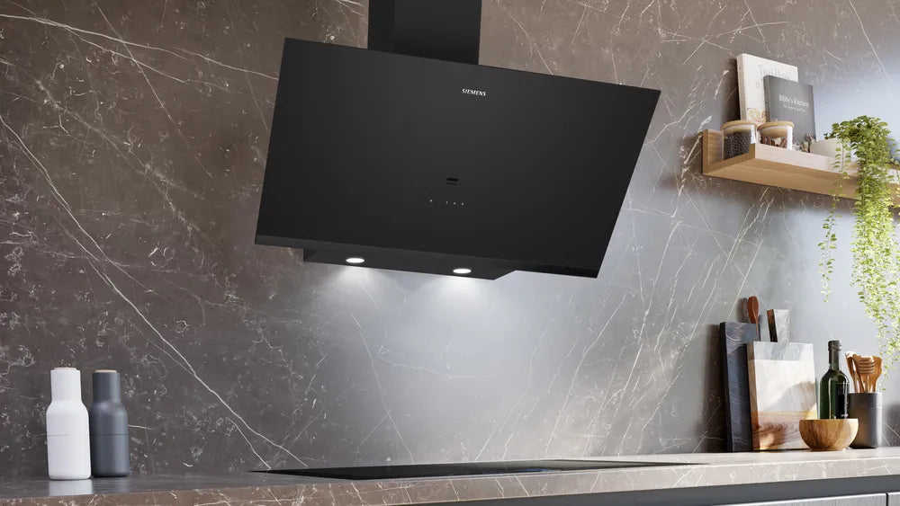 Siemens iQ500 Siyah Duvar Tipi Ankastre Davlumbaz