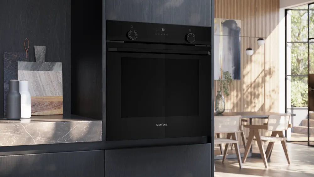 Siemens Buhar Destekli Ankastre Fırın 60 x 60 cm Siyah