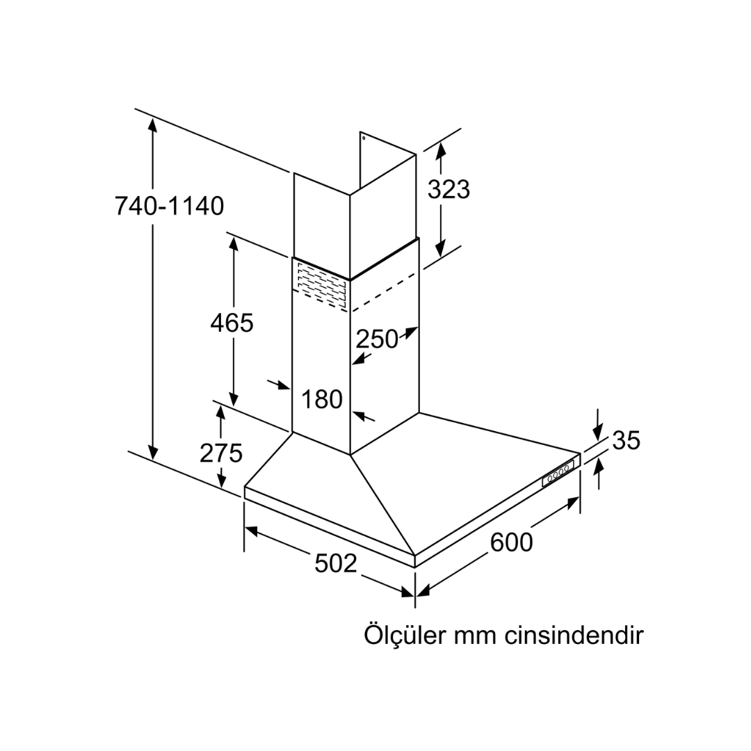 Siemens  Duvar Tipi 60cm Davlumbaz