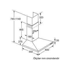 Siemens  Duvar Tipi 60cm Davlumbaz