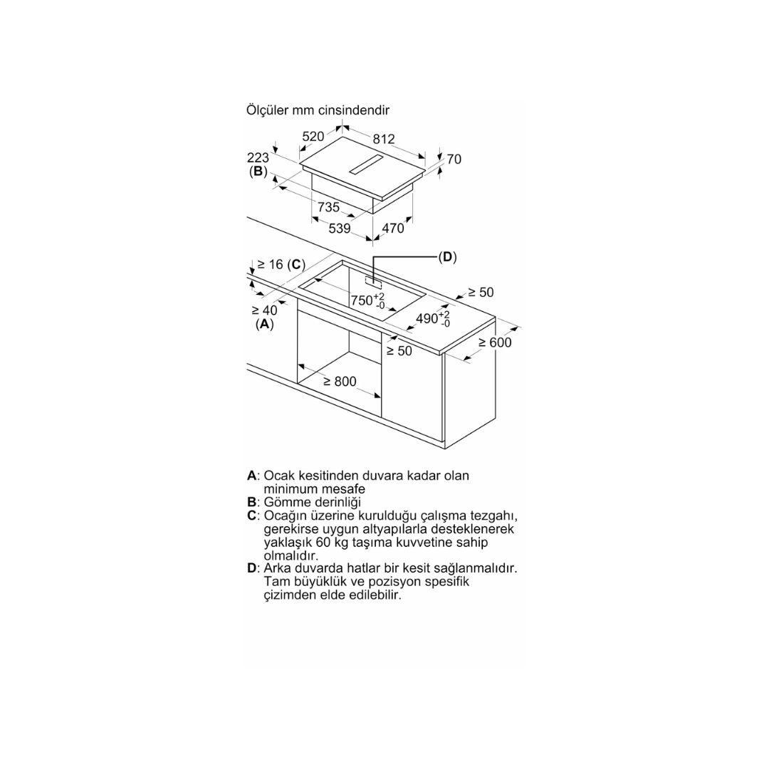 Siemens İndüksiyonlu Ocak 90 cm Siyah