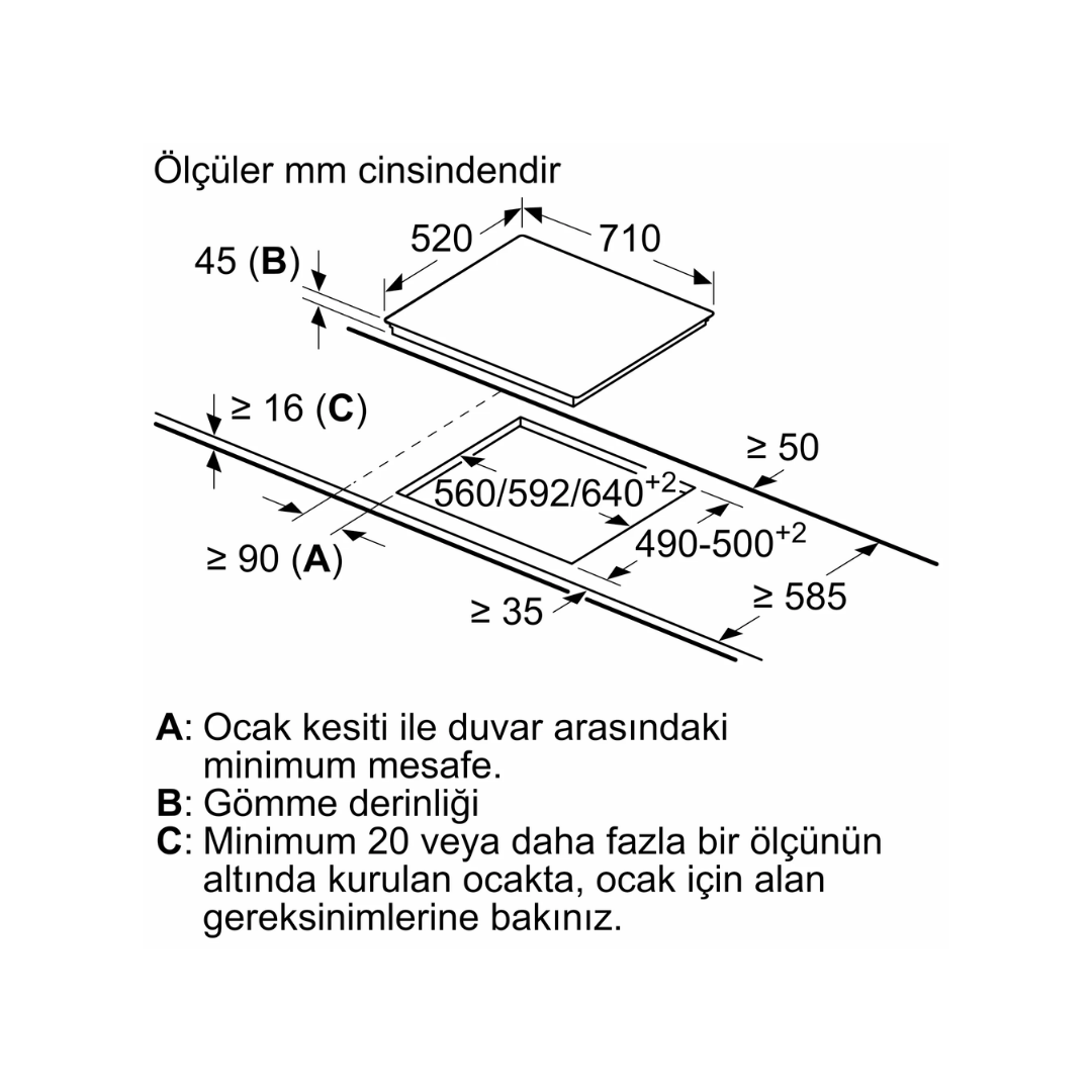 Siemens Elektrikli Ocak 70cm Siyah