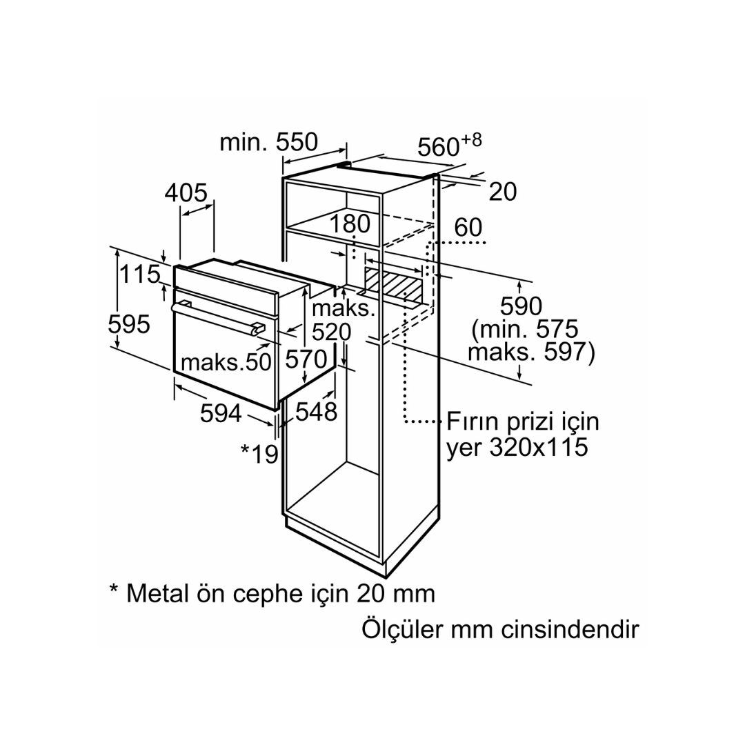 Siemens Ankastre Fırın 60x60 Siyah