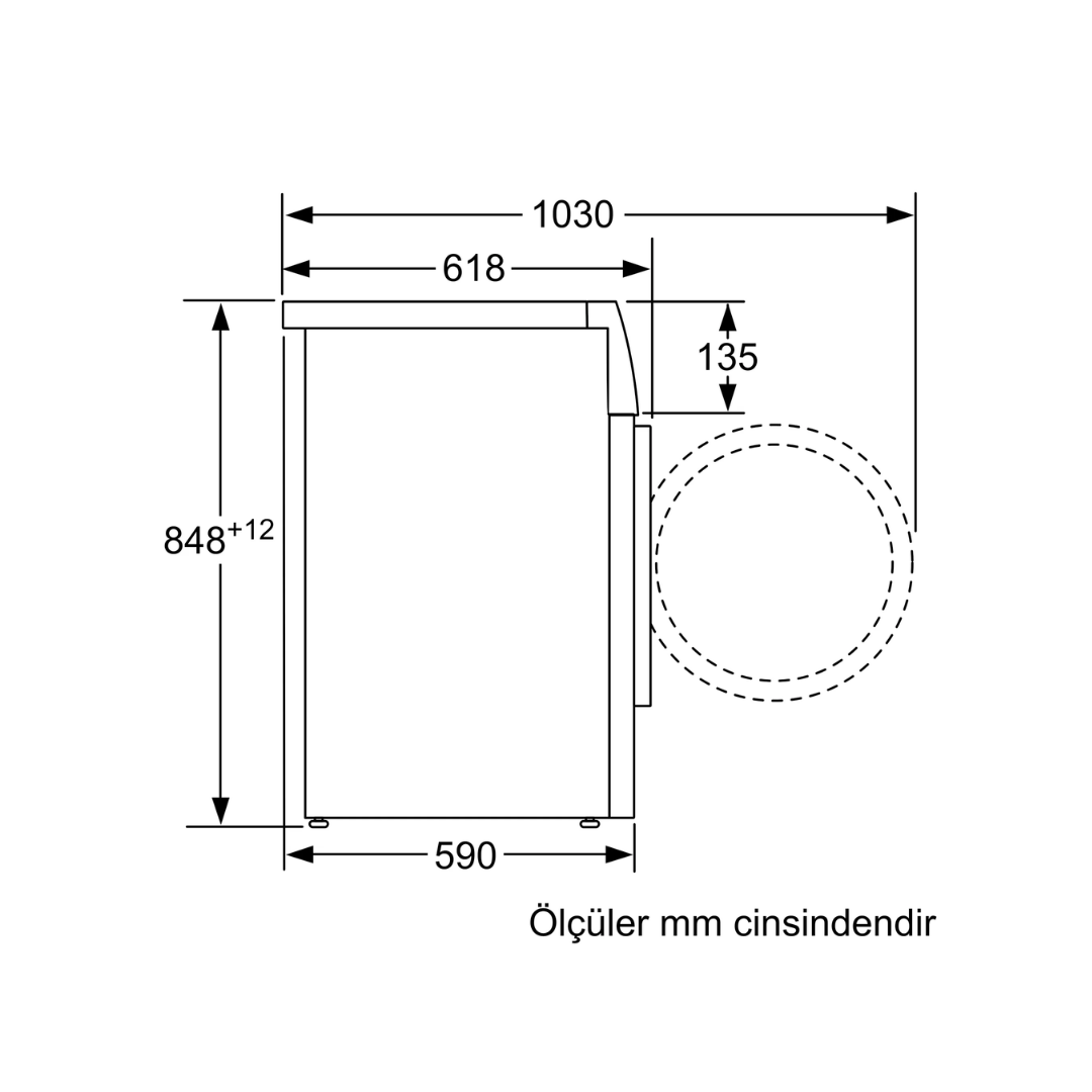 Siemens 9kg Gümüş Çamaşır Makinesi