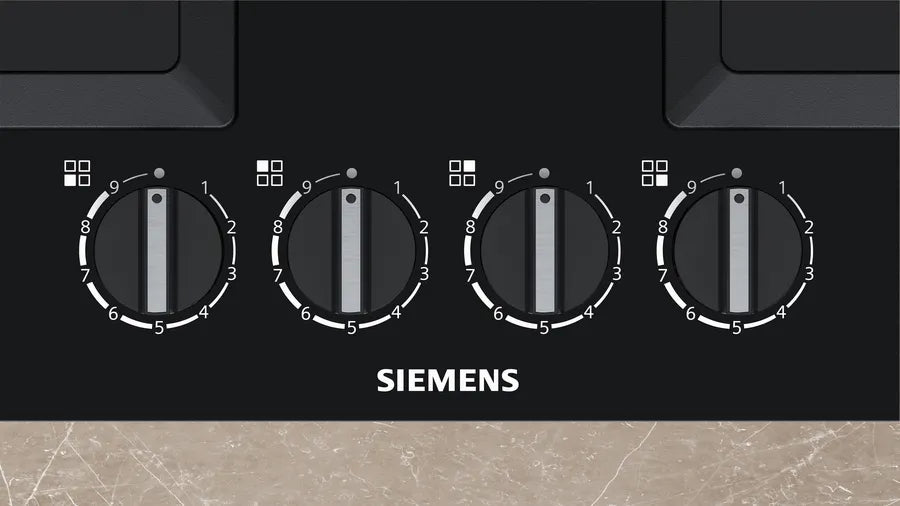 Siemens Doğalgazlı Siyah Cam Ankastre Ocak