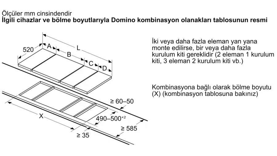 Siemens Siyah Seramik Elektrikli Ankastre Domino Ocak