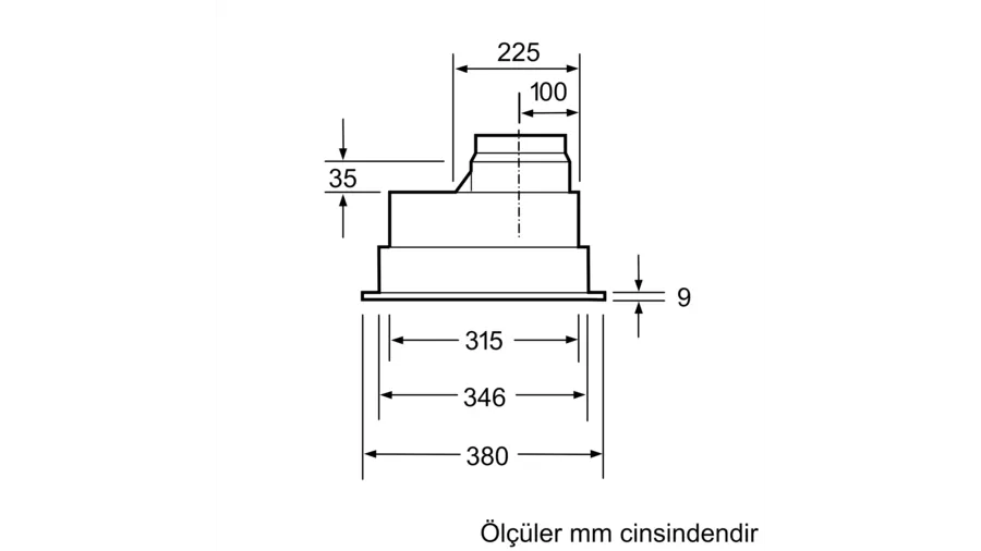 Siemens Gömme Davlumbaz 53 cm Gümüş metalik