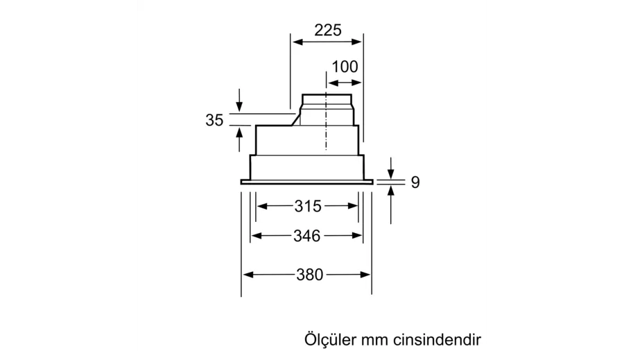 Siemens Gömme Aspiratör 75 cm Gümüş metalik