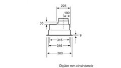 Siemens Gömme Aspiratör 75 cm Gümüş metalik