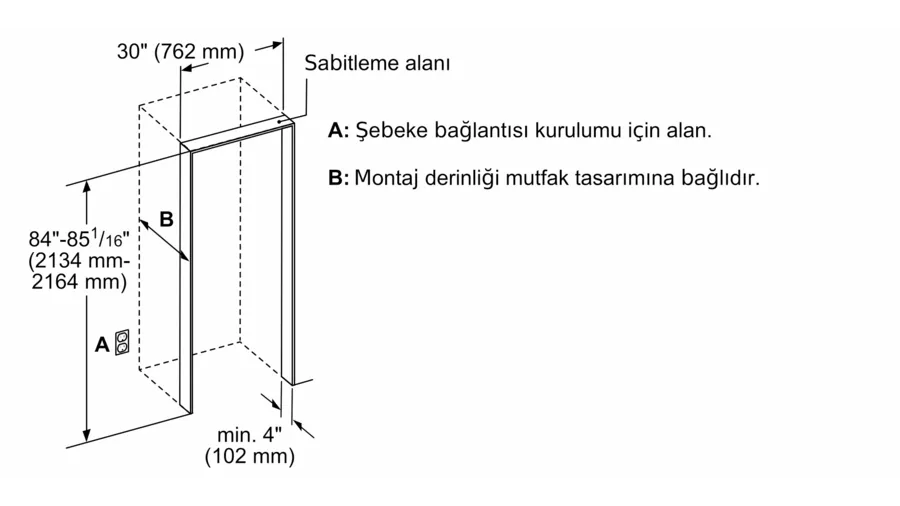 Siemens Tek Kapılı Ankastre Buzdolabı