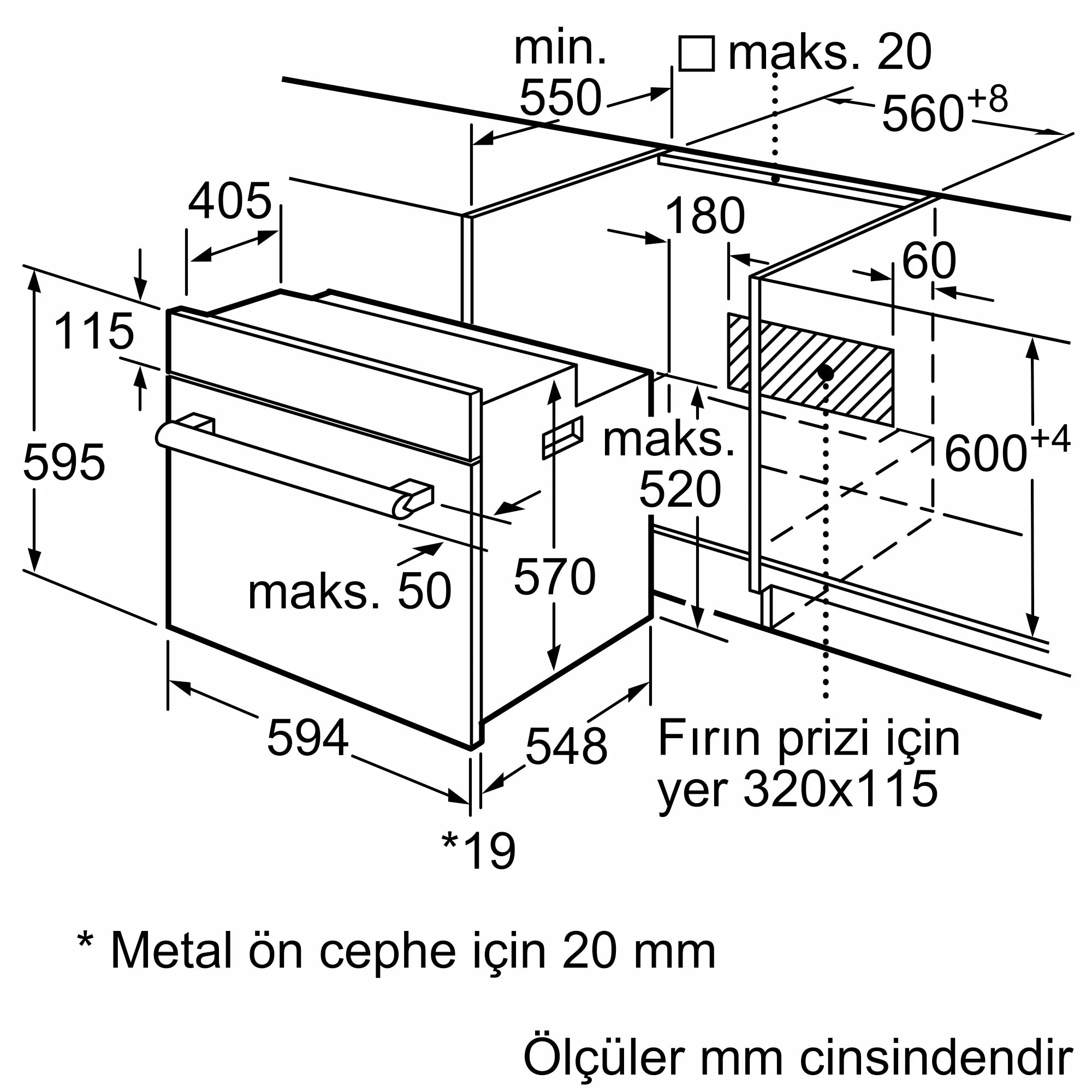 Siemens Inox 66 Litre Ankastre Fırın