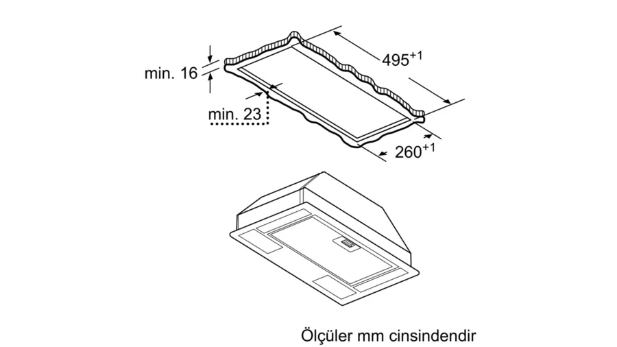 Siemens Inox Ankastre Aspiratör