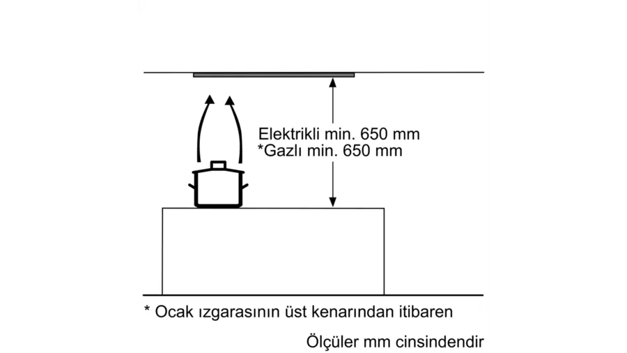 Siemens Gömme Davlumbaz 53 cm Gümüş metalik