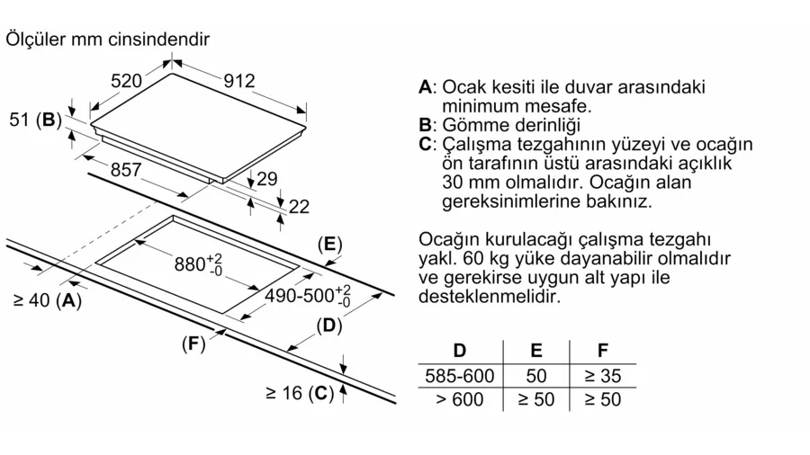 Siemens Siyah Seramik İndüksiyonlu Ankastre Ocak